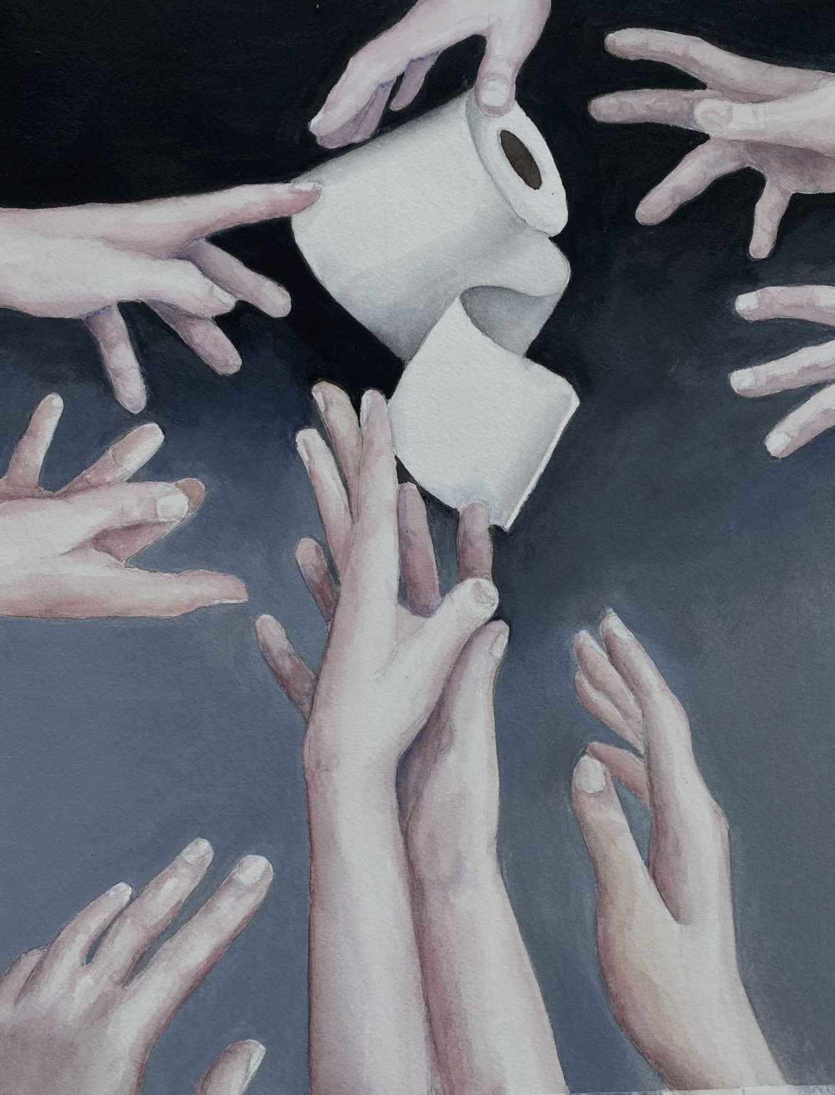 Toilet Paper Grab by Betty Gerich
