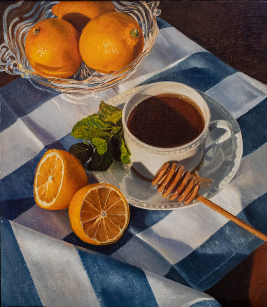 Afternoon Tea by Marcia J Palmer, 11×95, $1,100