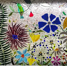 Fused Glass Landscape Tile, Liana Martin