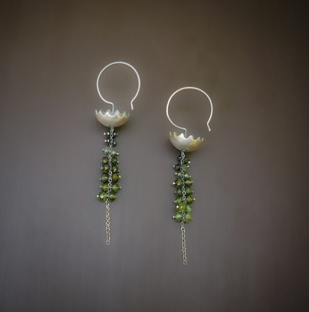 Beth Lonsinger, Lotus Earrings, $350