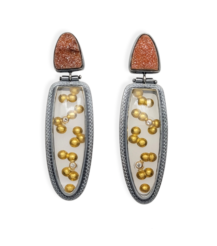 Ryan Gardner, Gold Bubble Earrings, $890