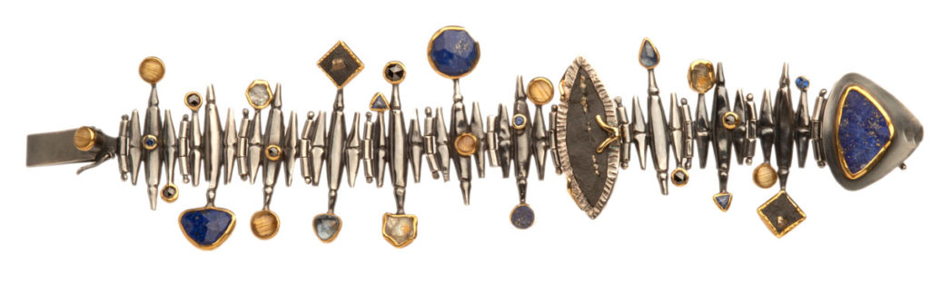 Alison Antelman Metropolis Bracelet, Blue and Gold, $6,200